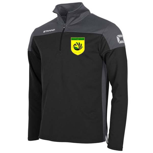 Gornal Athletic Pride Quarter Zip Black/Grey Thumbnail