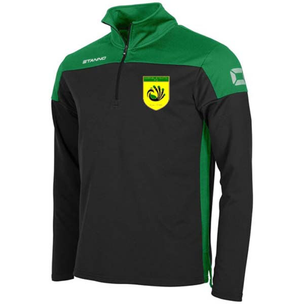 Gornal Athletic Pride Quarter Zip Black/Green Thumbnail